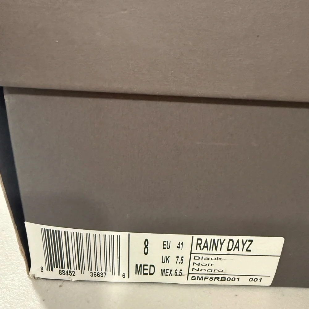 Kenneth Cole Reaction Rainy Dayz Black Rain Boots Men Size 8 New